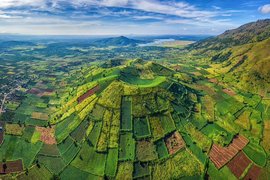 Aerial,View,Of,Chu,Dang,Ya,Volcano,Mountain,With,Da